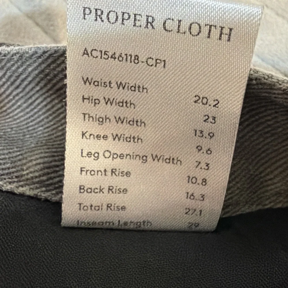Proper Cloth inseam 29